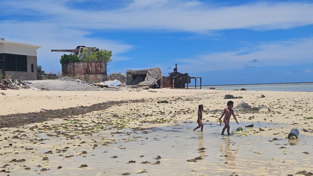 Images of Betio in Kiribati in 2025. Visiting old Japanese relics of WWII and scenes of life in Betio.
