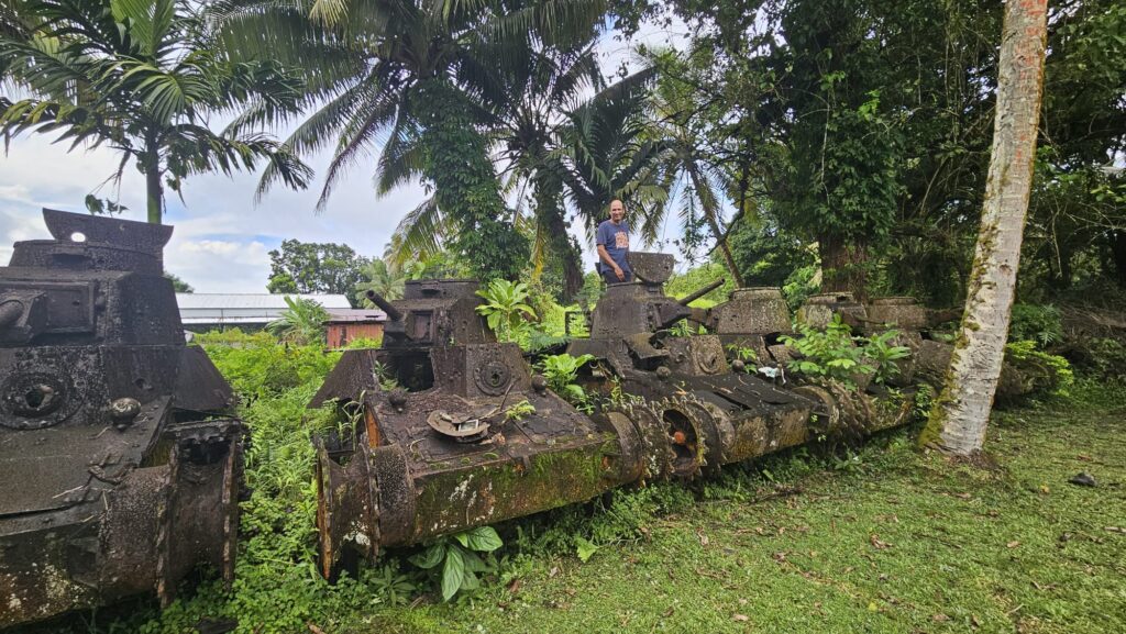 Selected images of Pohnpei in Federated States of Micronesia. Japanese Tank Graveyard.