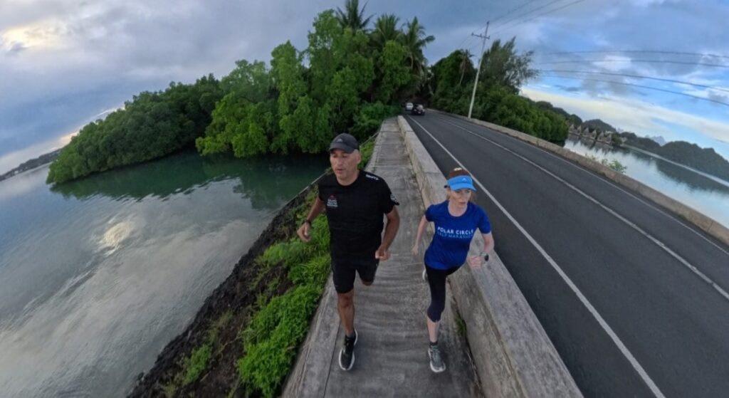 Running in Koror, Palau