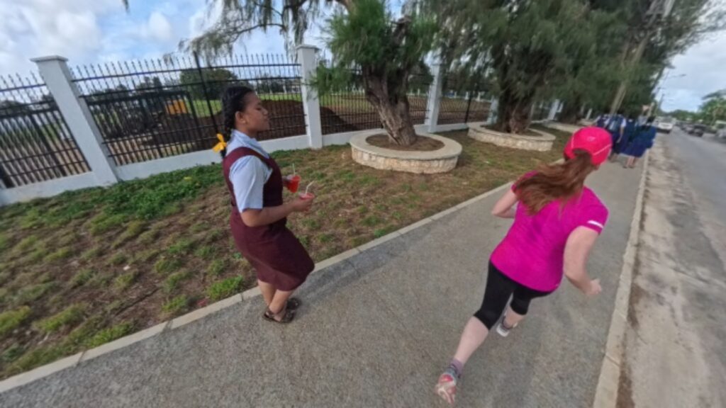 The running ginger running in Nuku'alofa, in Tonga. 6,5 kilometers run.