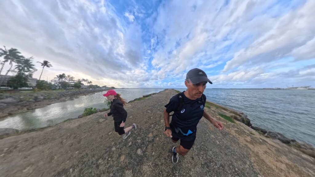 The running ginger running in Nuku'alofa, in Tonga. 6,5 kilometers run.