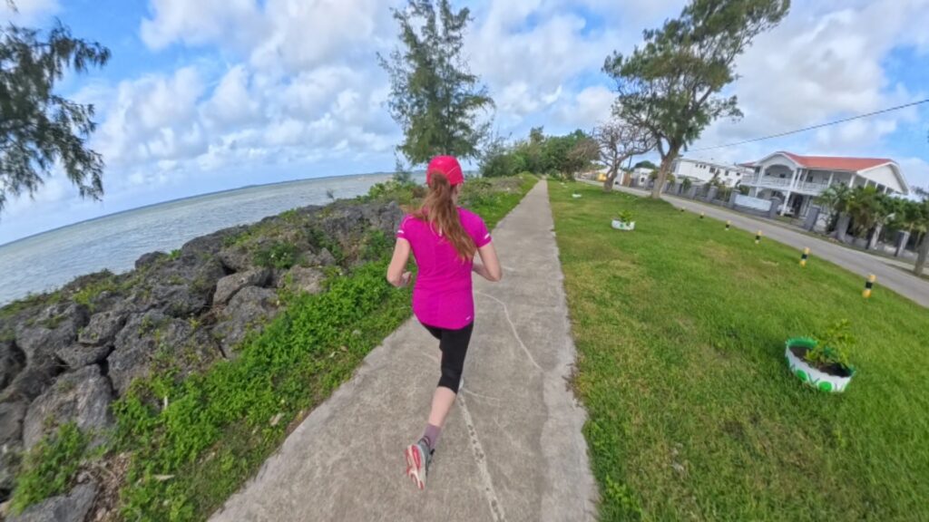 The running ginger running in Nuku'alofa, in Tonga. 6,5 kilometers run.