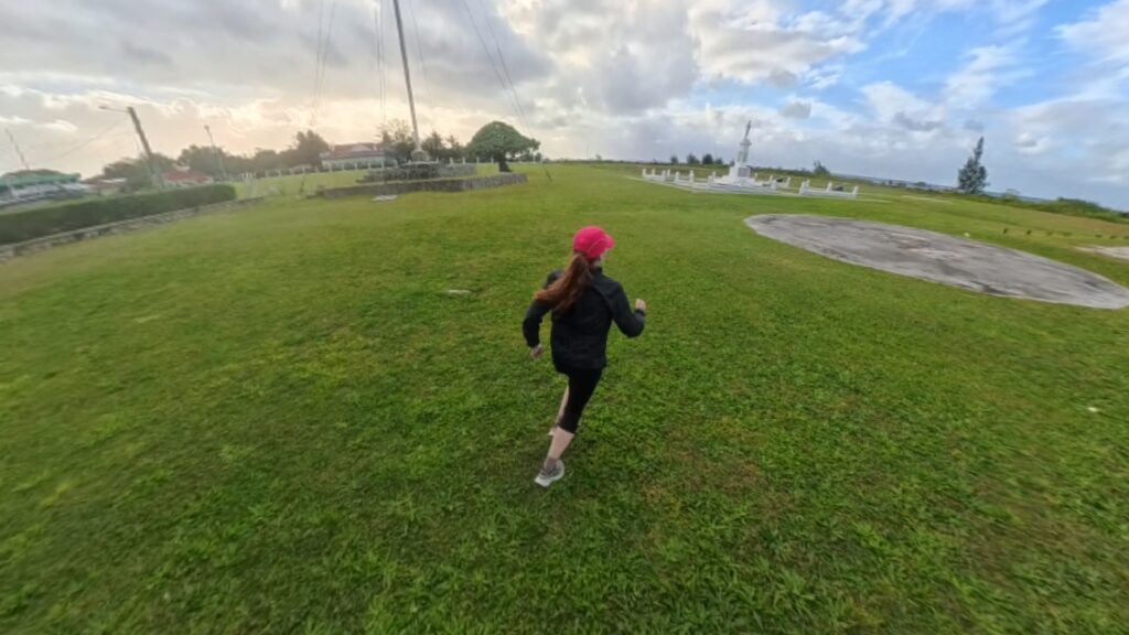 The running ginger running in Nuku'alofa, in Tonga. 6,5 kilometers run.