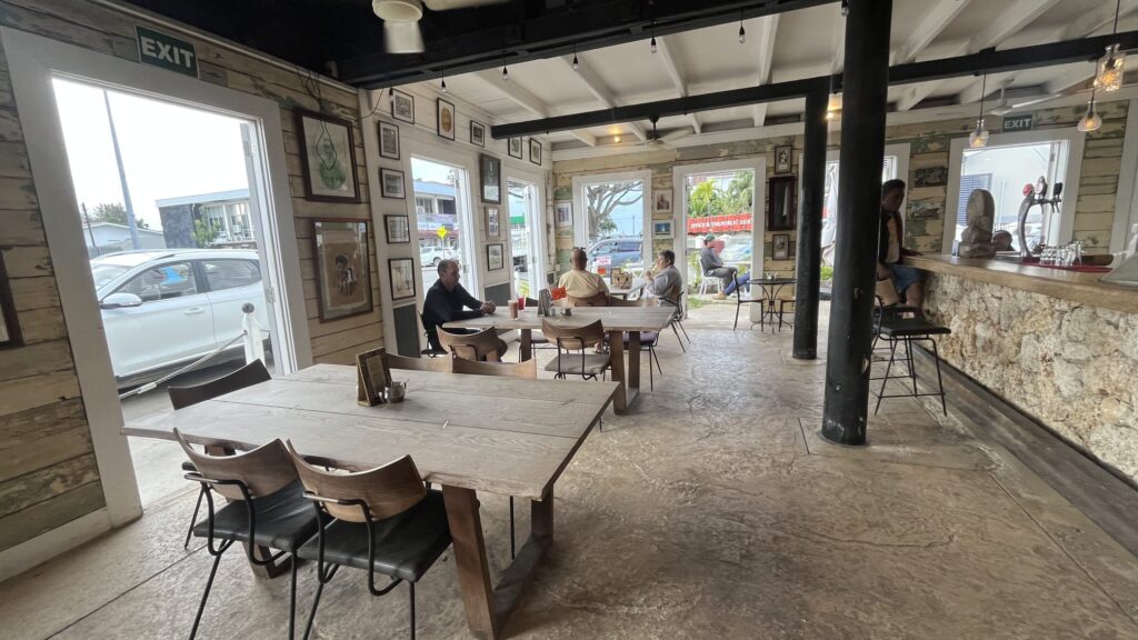 Selected image of Nuku'alofa, the capital of Tonga, in our trip to swim with whales. Friends cafe.