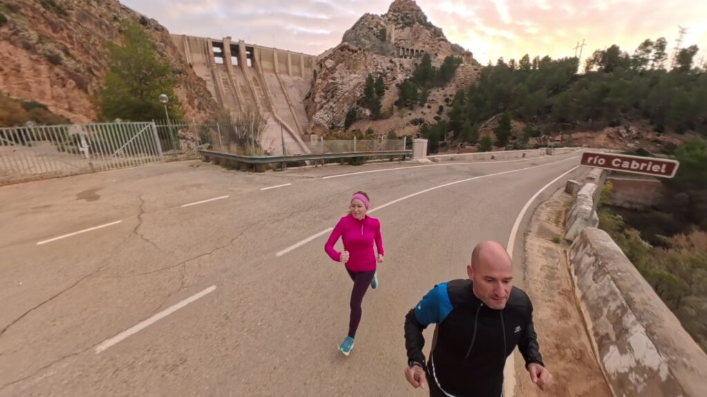 The running ginger running in Hoces de Cabriel, Cuenca.