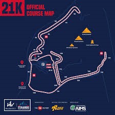 Marakez Pyramids Half Marathon 21k Course Map