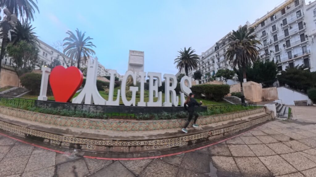 The running ginger running in Constantine, Argelia, in 2026. Recommended route for running in the city of Algiers.
