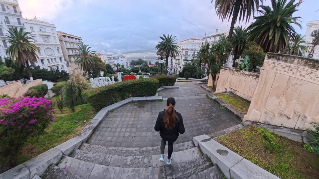 The running ginger running in Constantine, Argelia, in 2026. Recommended route for running in the city of Algiers.