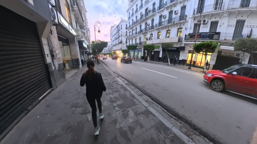 The running ginger running in Constantine, Argelia, in 2026. Recommended route for running in the city of Algiers.