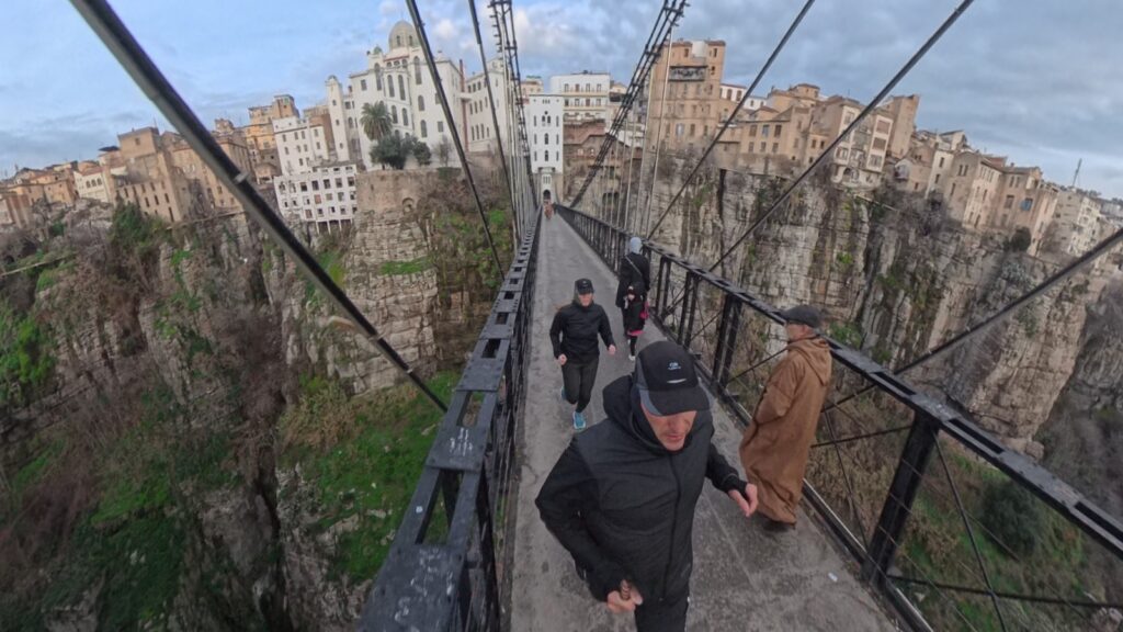 The running ginger running in Constantine, Argelia, in 2026. Recommended route for running in the city of Constantine.