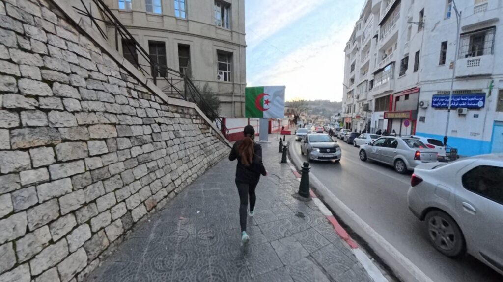 The running ginger running in Constantine, Argelia, in 2026. Recommended route for running in the city of Constantine.