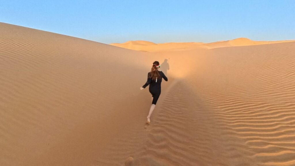 Running 5K in Mauritania in Azouega Dunes, recommended adventurous run