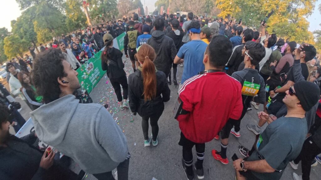 The running ginger in Islamabad Marathon in pakistan in 2026. Third place female overall.