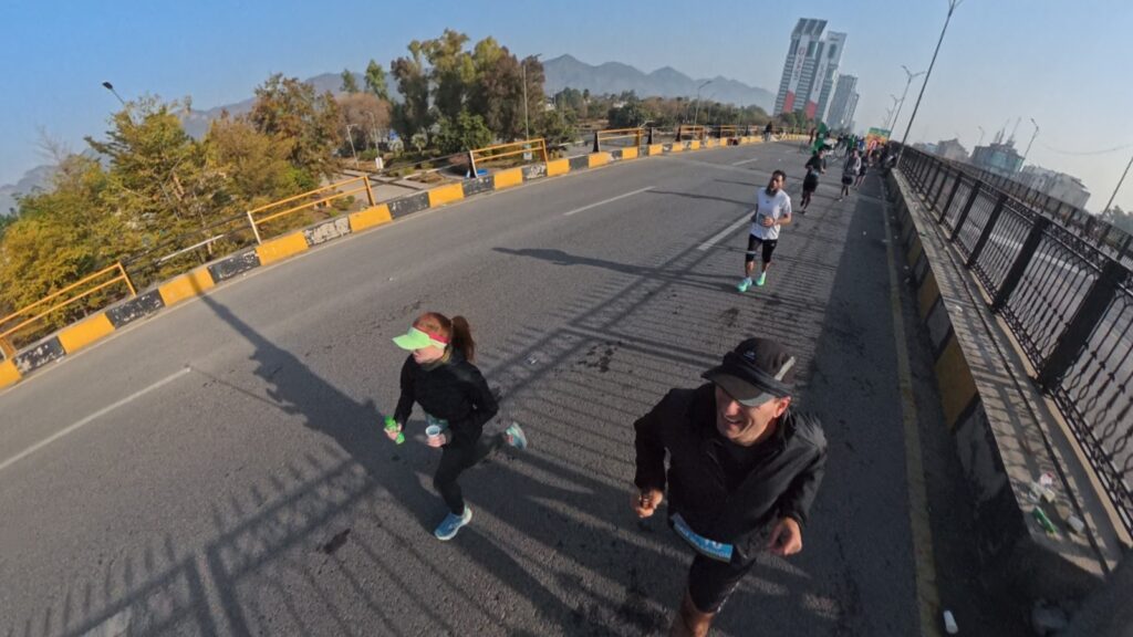 The running ginger in Islamabad Marathon in pakistan in 2026. Third place female overall.