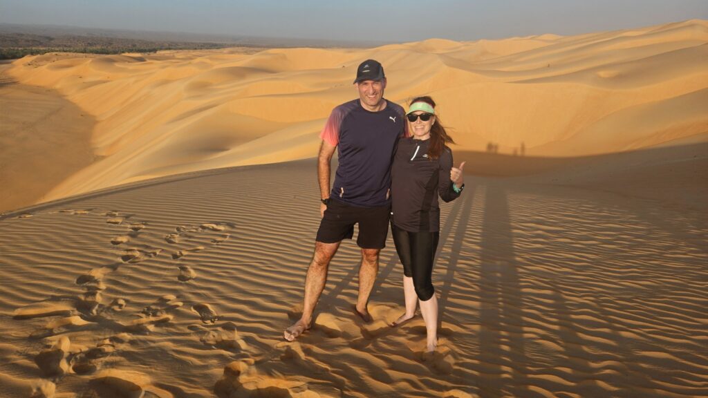 Climbing dunes in Azouega in Mauritania in 2026