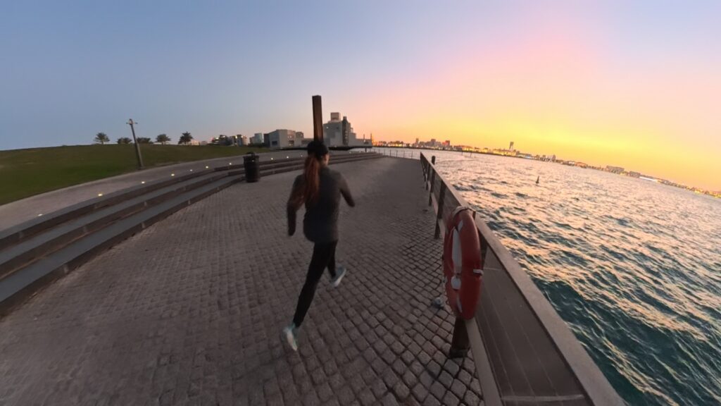 The running ginger running in Doha, Qatar in 2026. Recommended scenic route to run in Qatar. 5k to 15k.