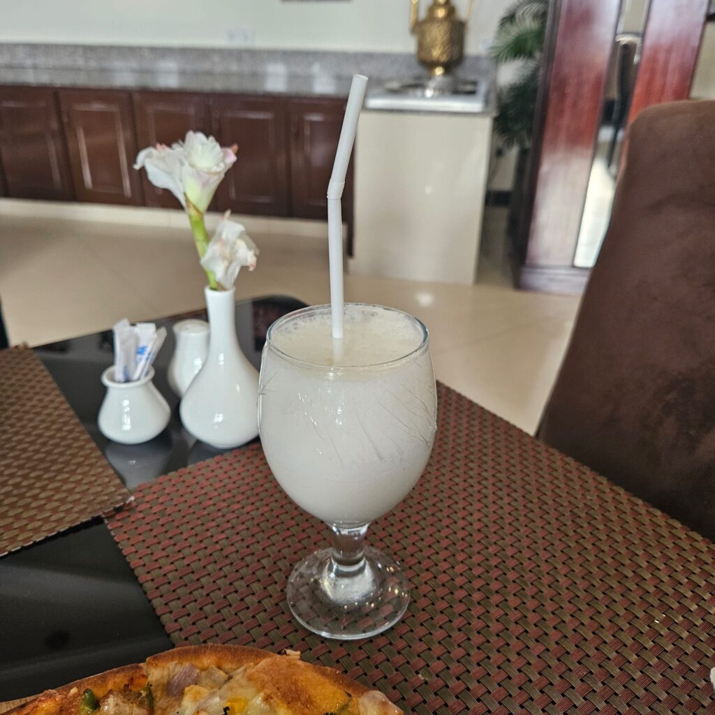 Eating in Pakistan. Lassi.