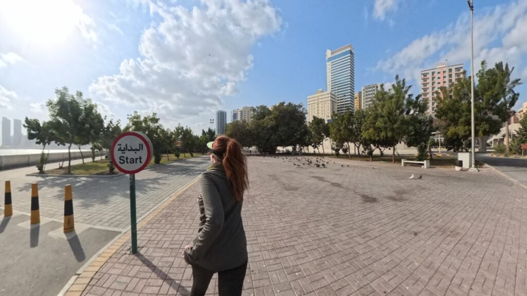 The Running Ginger running in Bahrain. Recommended route in Bahrain, Mamana.