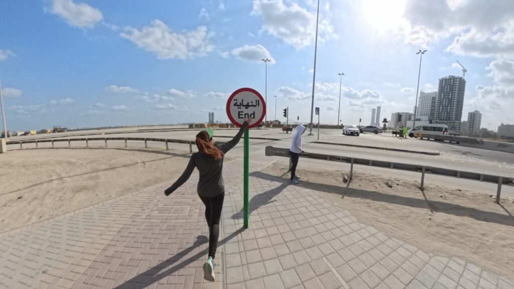 The Running Ginger running in Bahrain. Recommended route in Bahrain, Mamana. Juffair Beach.