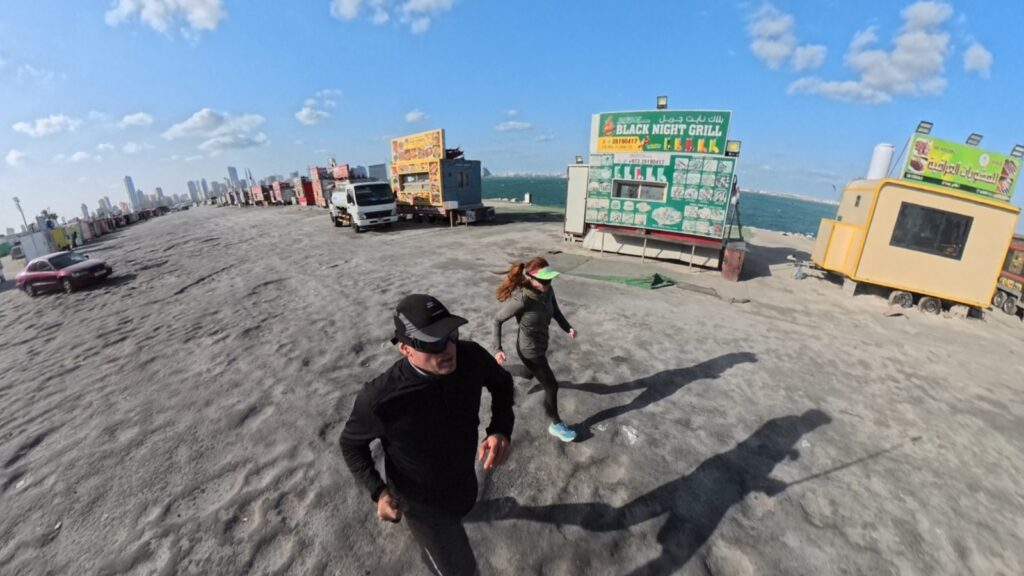 The Running Ginger running in Bahrain. Recommended route in Bahrain, Mamana. Juffair Beach.