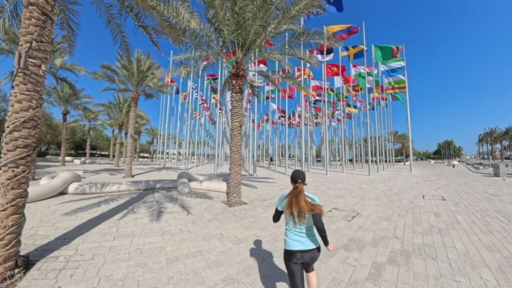 The running ginger running in Doha, Qatar in 2026. Recommended scenic route to run in Qatar. 5k to 15k.
