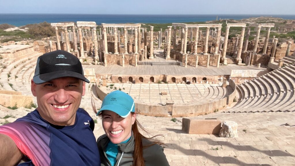 The Running Ginger running the Leptis Magna Half Marathon in Libya in 2026