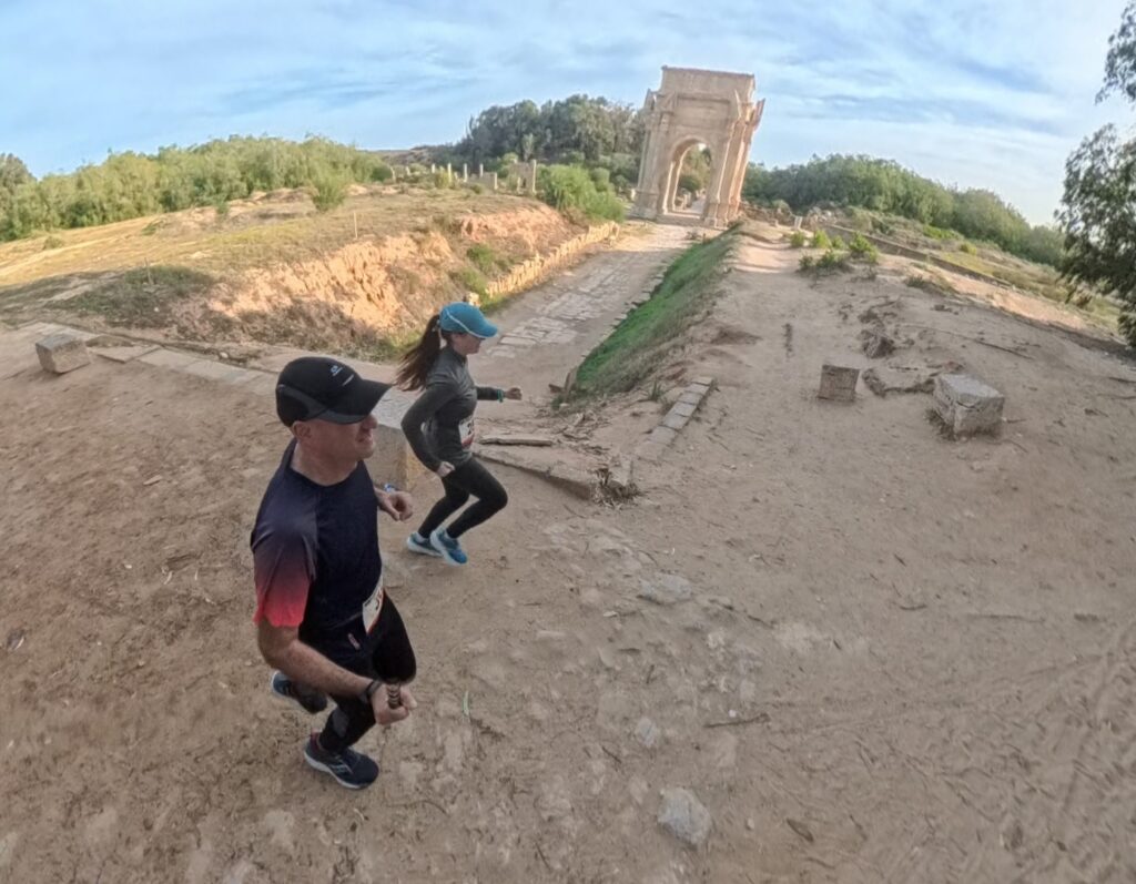 The Running Ginger running the Leptis Magna Half Marathon in Libya in 2026