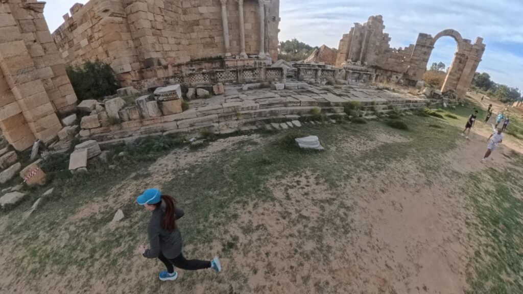 The Running Ginger running the Leptis Magna Half Marathon in Libya in 2026