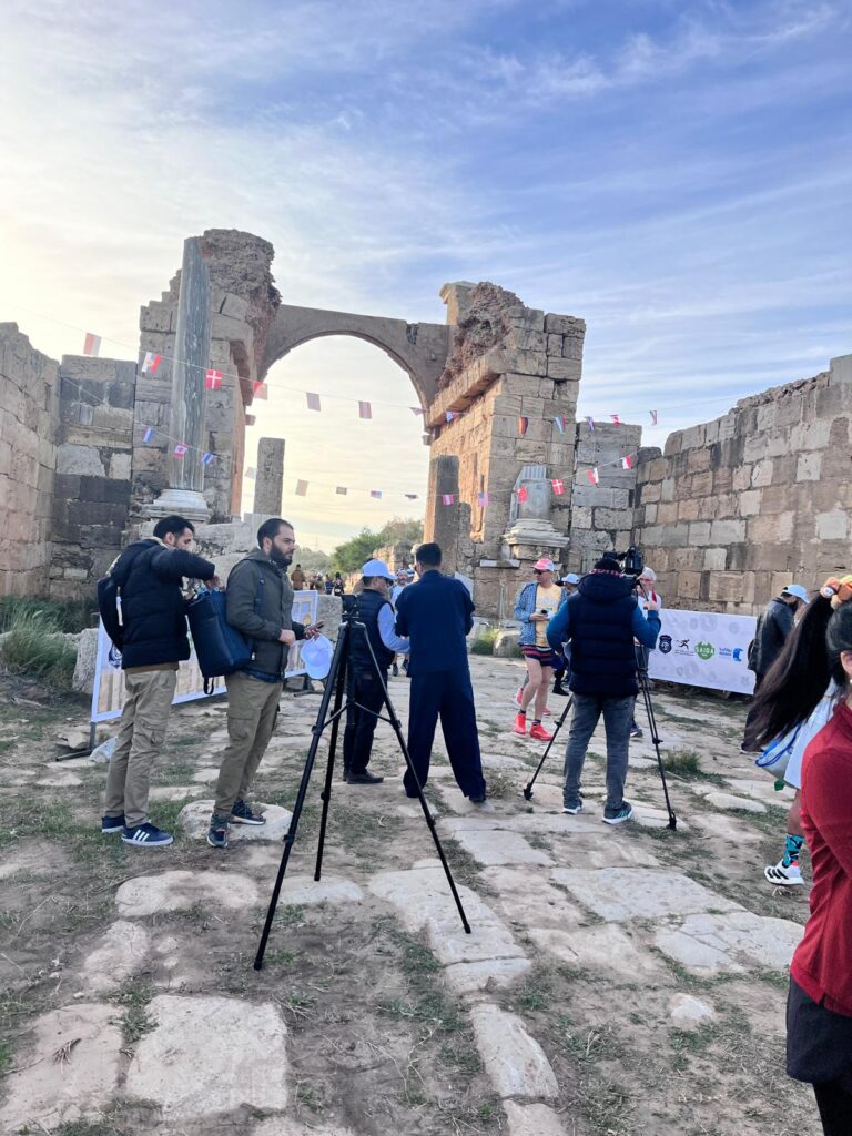 The Running Ginger running the Leptis Magna Half Marathon in Libya in 2026