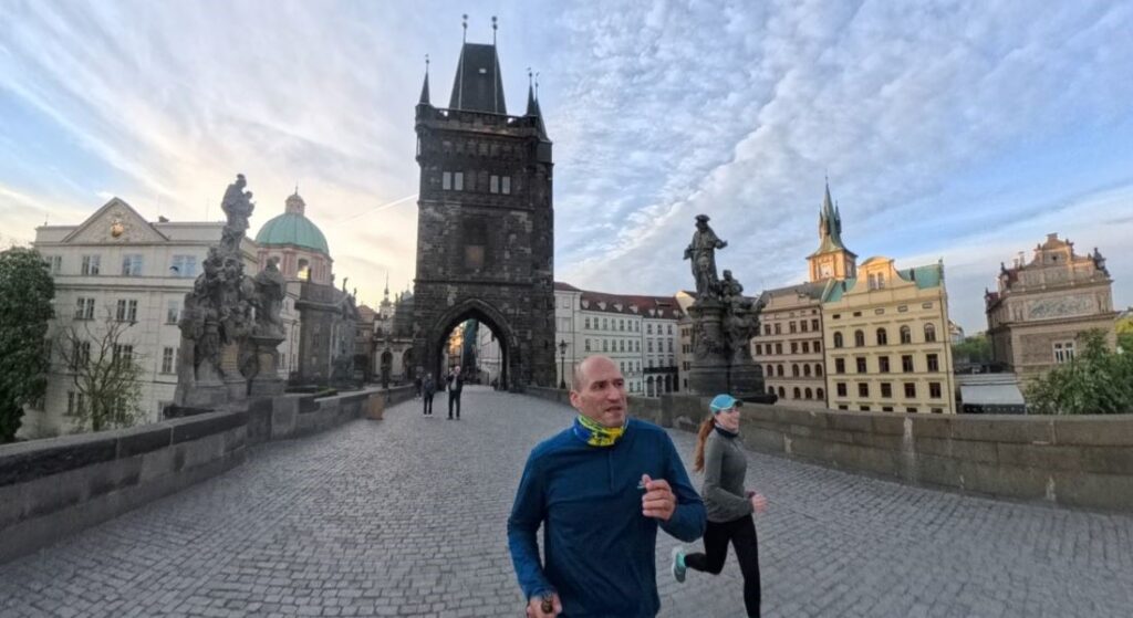 Running in the heart of Prague in 2026 Charles bridge
