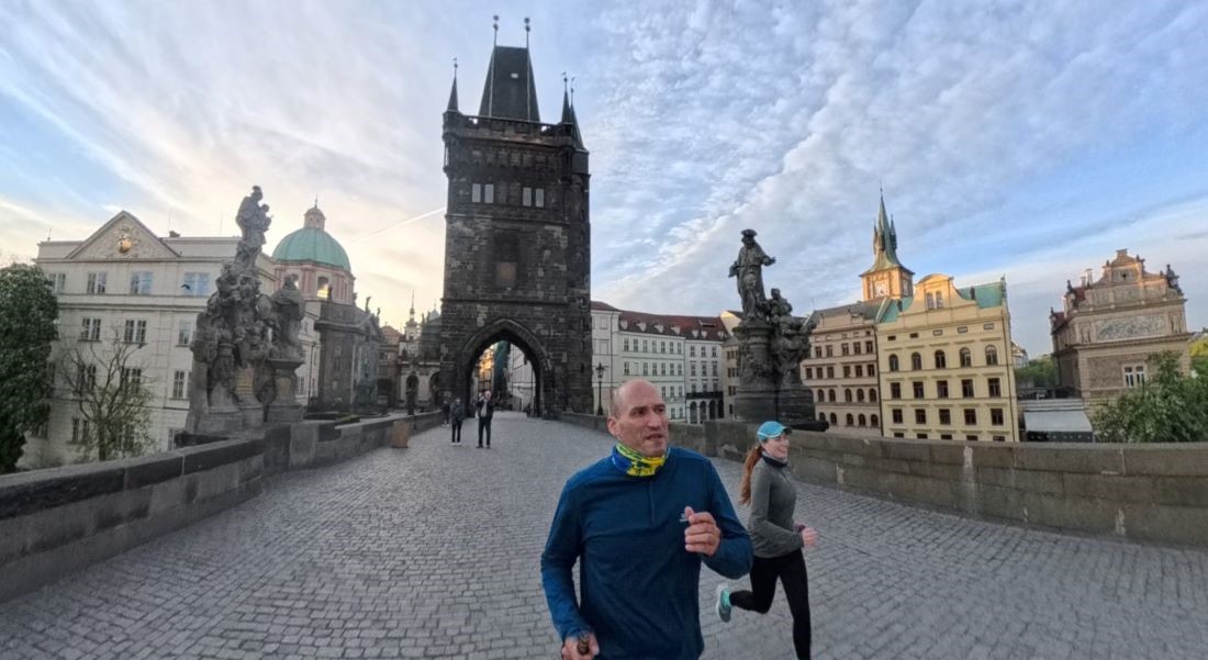 Running in the heart of Prague in 2026 Charles bridge