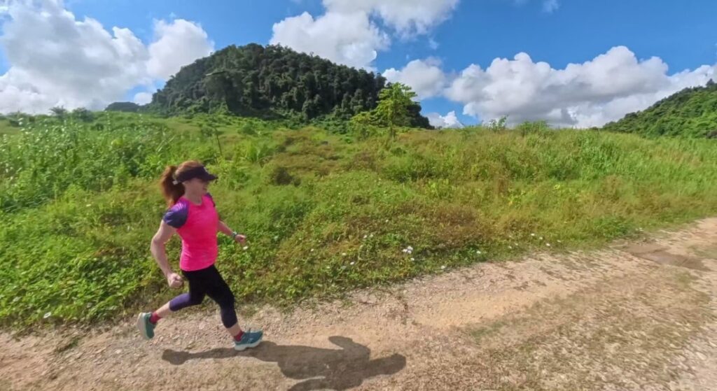 The Running Ginger running in Borneo