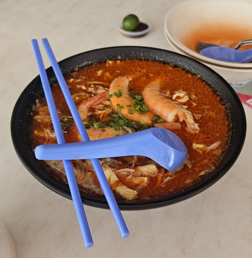 Food in Borneo: Kit Kat ice cream labelled "Borneo chocolate": Laksa