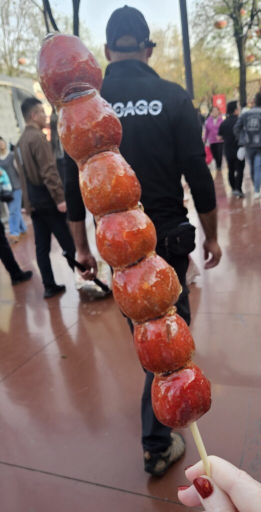 Sugar coated cherries in Xian