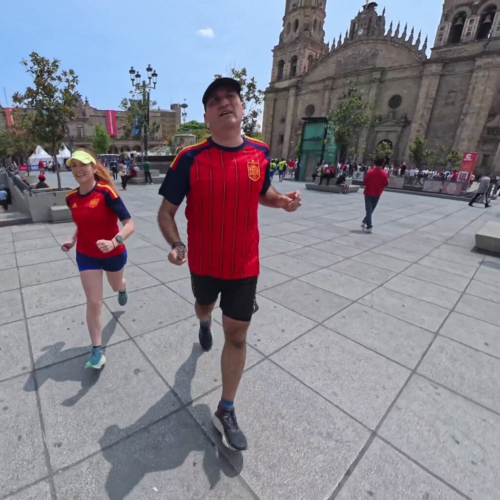 Running in Guadalajara, Mexico.