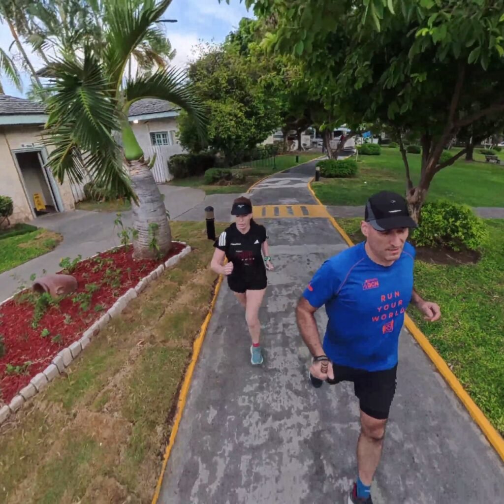 The Running Ginger running in Kingston, Jamaica.